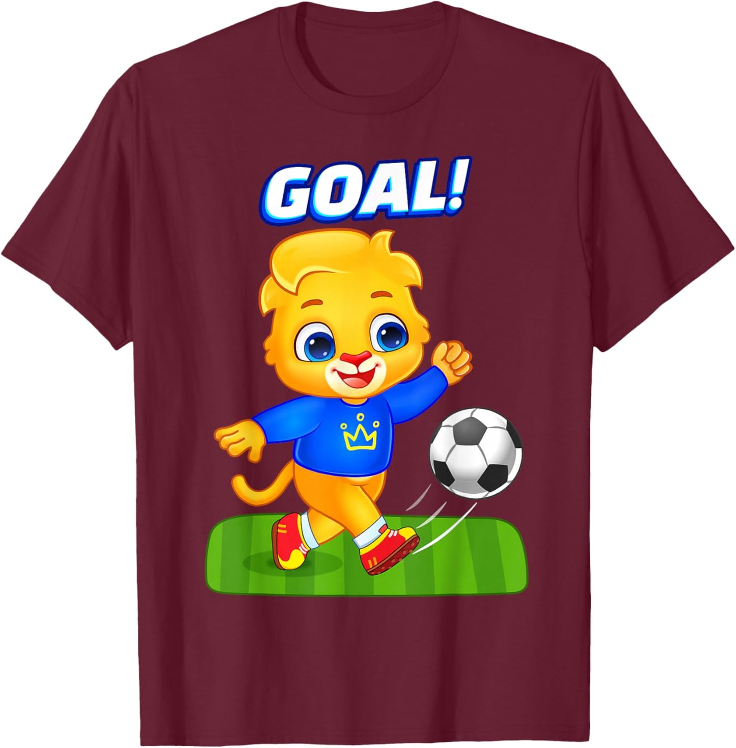 Soccer Lover Sports Player | Lucas Playing Soccer T-Shirt - T-Shirt | Maroon