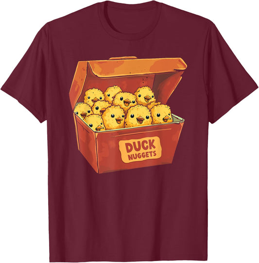 Duck Nuggets Foodie Women Duck Chicken Nugget Kids T-Shirt - T-Shirt | Maroon