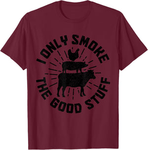 BBQ Meat Smoking Smoker Grill Grilling Chef Funny T-Shirt - T-Shirt | Maroon