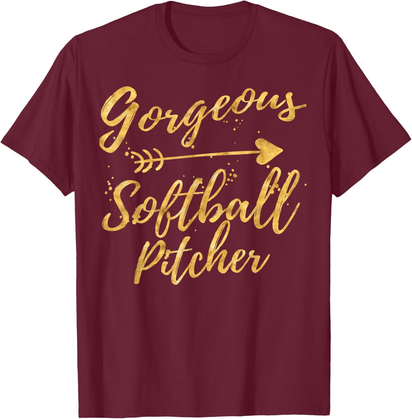 Gorgeous Softball Pitcher Gifts Shirts for Girls T-Shirt - T-Shirt | Maroon