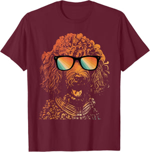 Groovy Poodle - Dog Owner Pet Breeder Canine Puppy Lover T-Shirt - T-Shirt | Maroon
