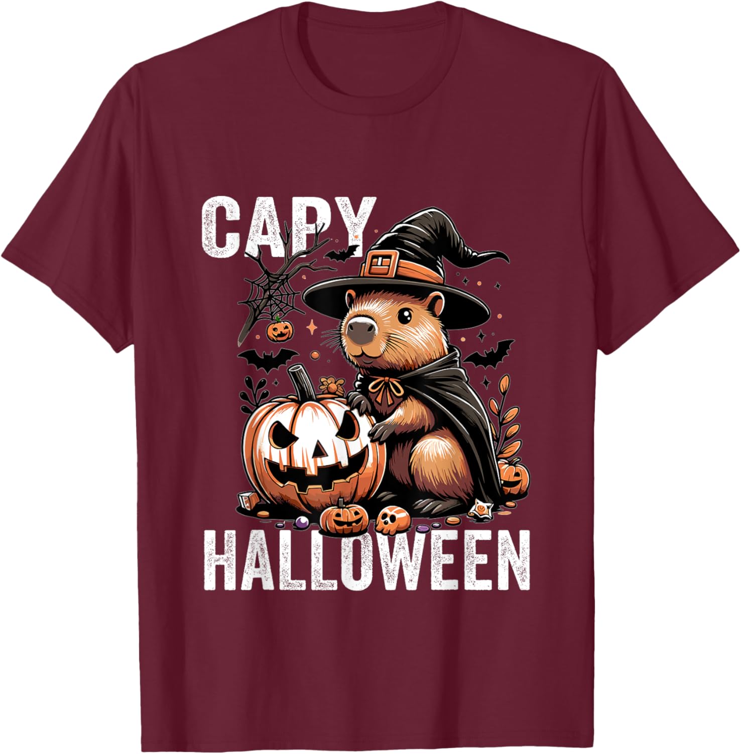 Capy Halloween Capybara Costume T-Shirt - T-Shirt | Maroon