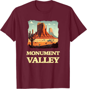 Monument Valley Utah T-Shirt - T-Shirt | Maroon