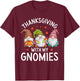 Thanksgiving With My Gnomies Cute Fall Gnome Design T-Shirt - T-Shirt | Maroon