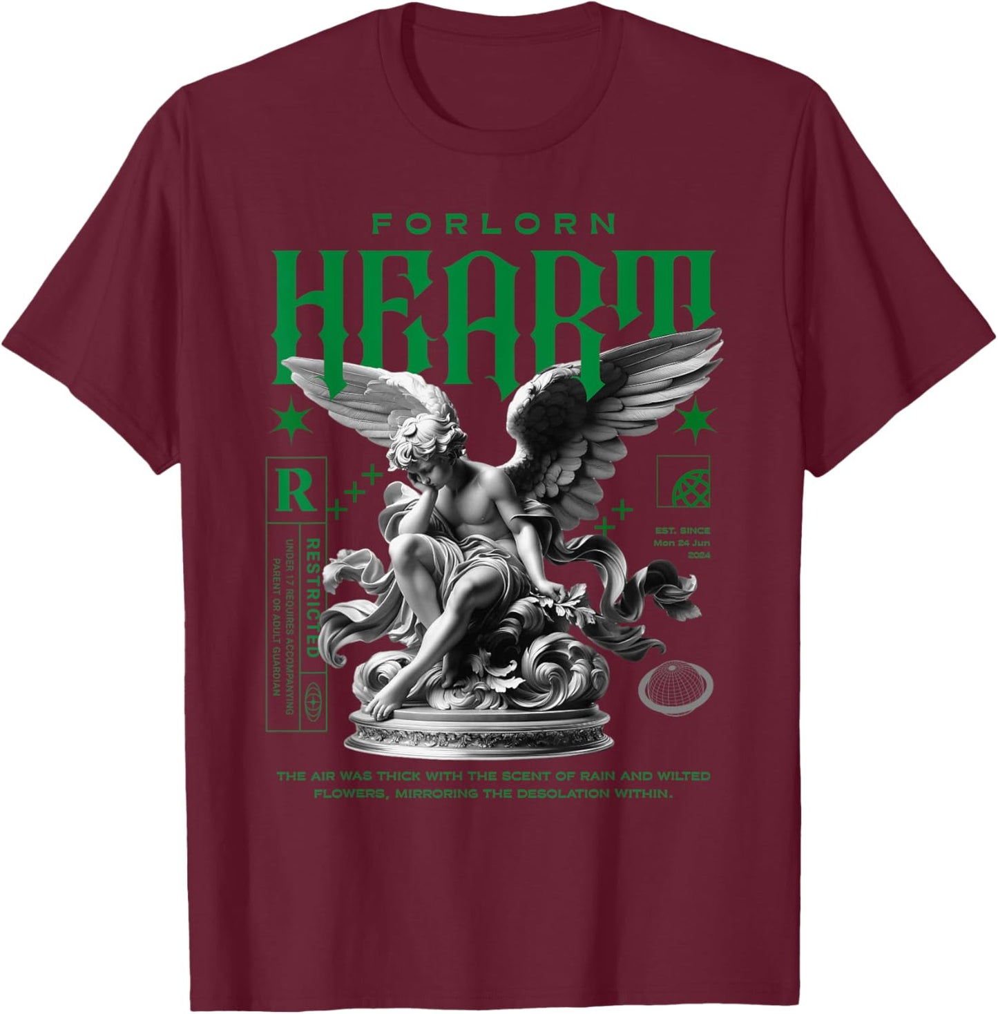 Forlorn Heart Lucky Green 5s Matching Women T-Shirt - T-Shirt | Maroon