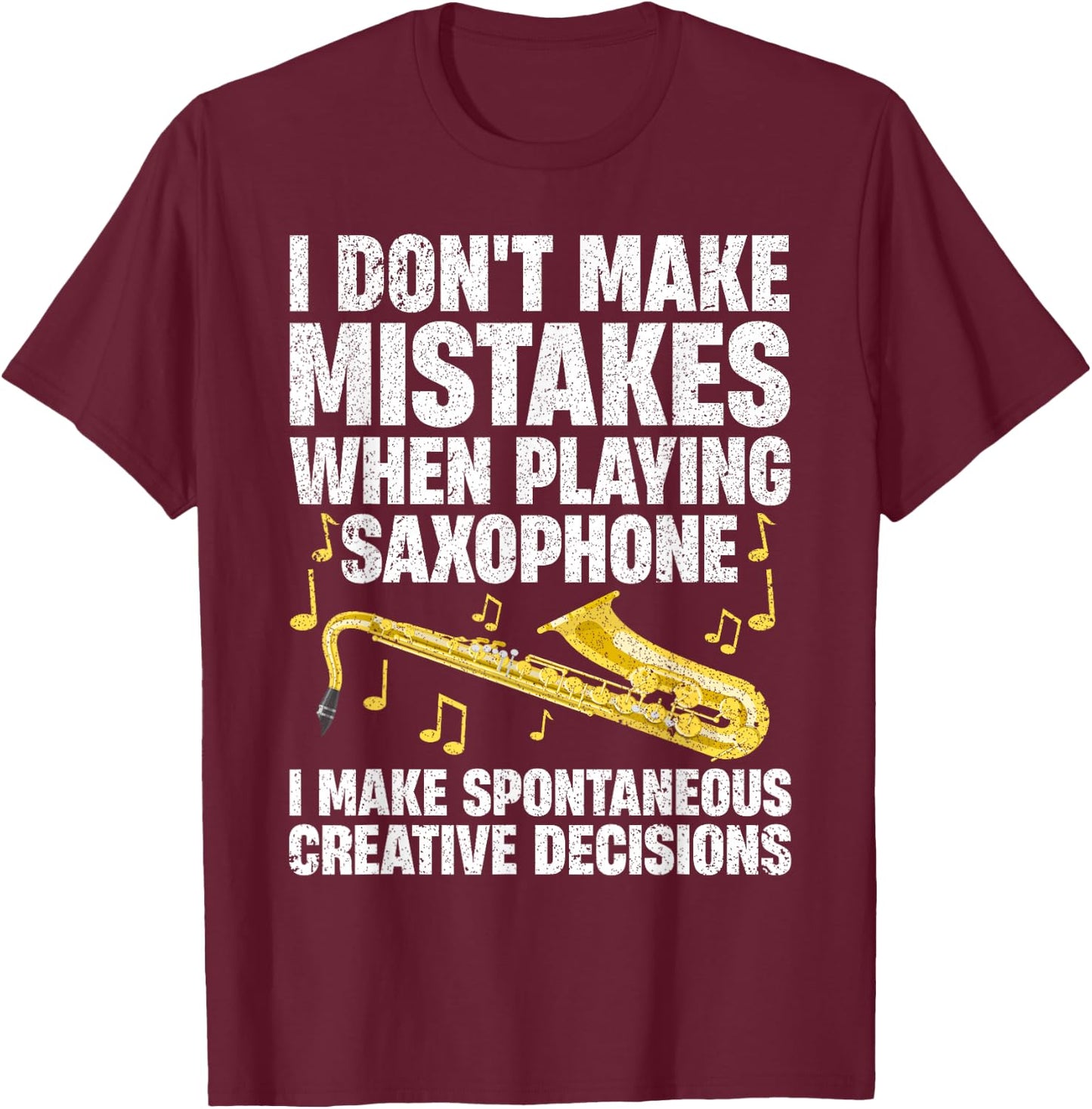 Funny Saxophone Women Marching Band Player Musician Small T-Shirt - T-Shirt | Maroon