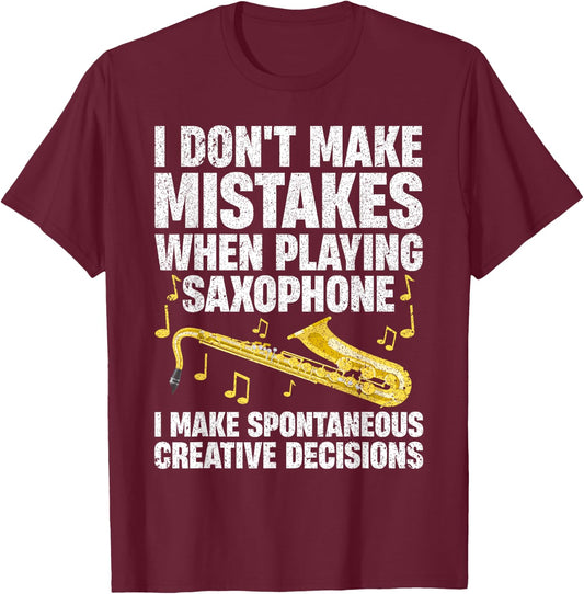 Funny Saxophone Women Marching Band Player Musician Small T-Shirt - T-Shirt | Maroon