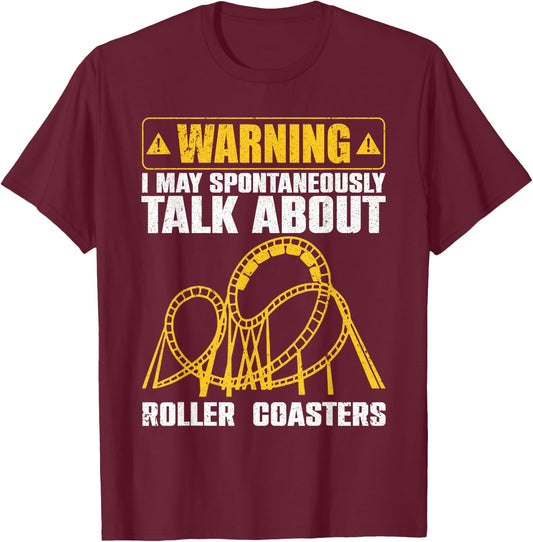 Cute Roller Coaster Women Ride Rollercoaster Lovers T-Shirt - T-Shirt | Maroon