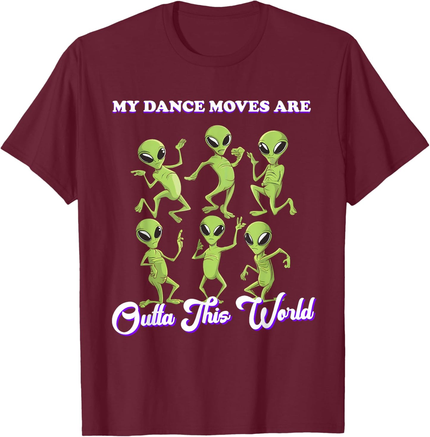 Aliens Dancing Dance Alien Flossing Funny Dance Moves Kids T-Shirt - T-Shirt | Maroon