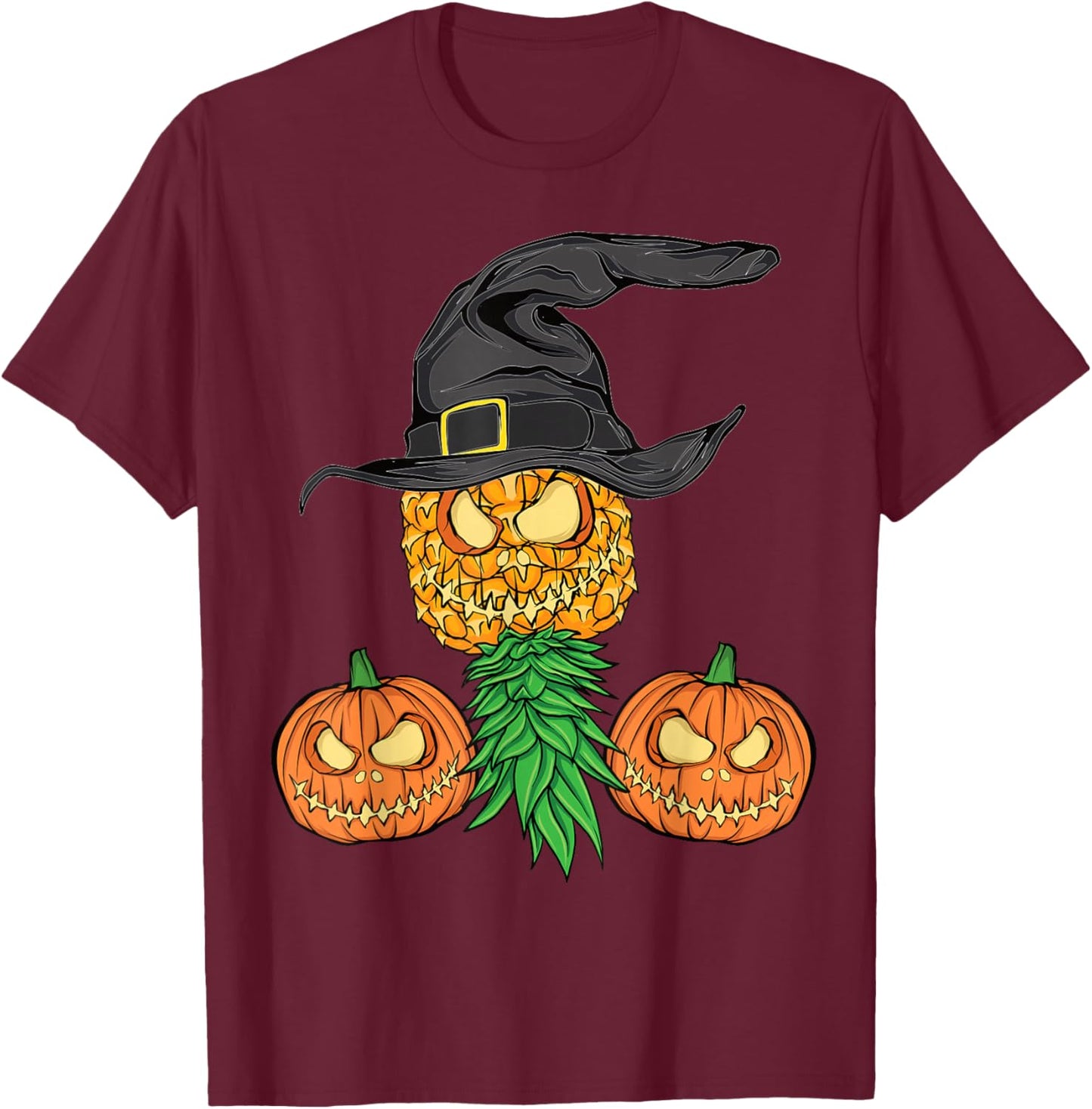 Halloween Swinger Upside Down Pineapple Swingers Men Women T-Shirt - T-Shirt | Maroon