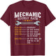 Mechanic Hourly Rate Car Mechatronics Engineer Profession Car Gift T-Shirt - T-Shirt | Maroon
