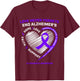 Purple End Alzheimers Awareness Shirts Gift Men Women T-Shirt - T-Shirt | Maroon