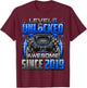 Level 6 Unlocked Awesome Since 2019 6th Birthday Gaming T-Shirt - T-Shirt | Maroon