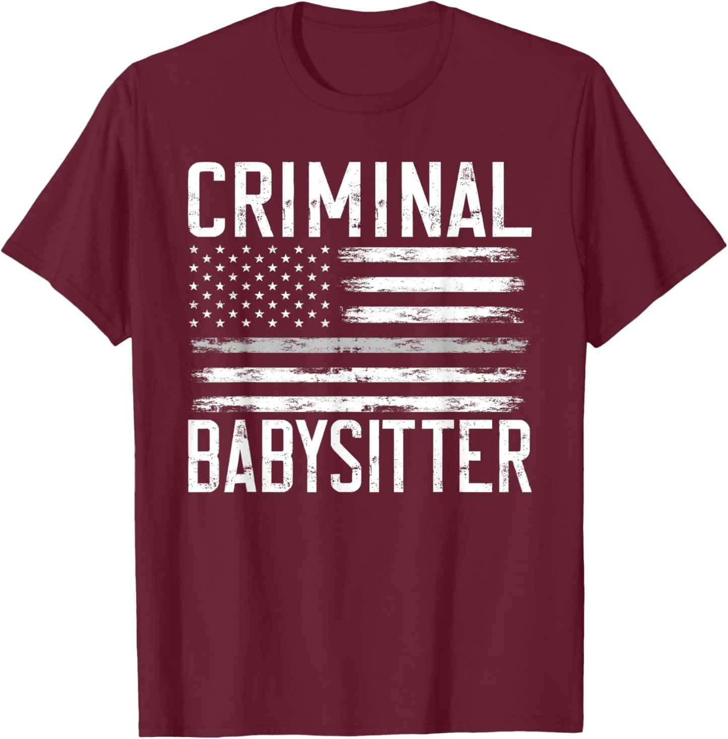 Correctional Officer Criminal Babysitter Thin Grey Line T-Shirt - T-Shirt | Maroon