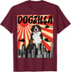 Funny Retro Japanese Dogzilla Bernese Mountain Dog Women T-Shirt - T-Shirt | Maroon