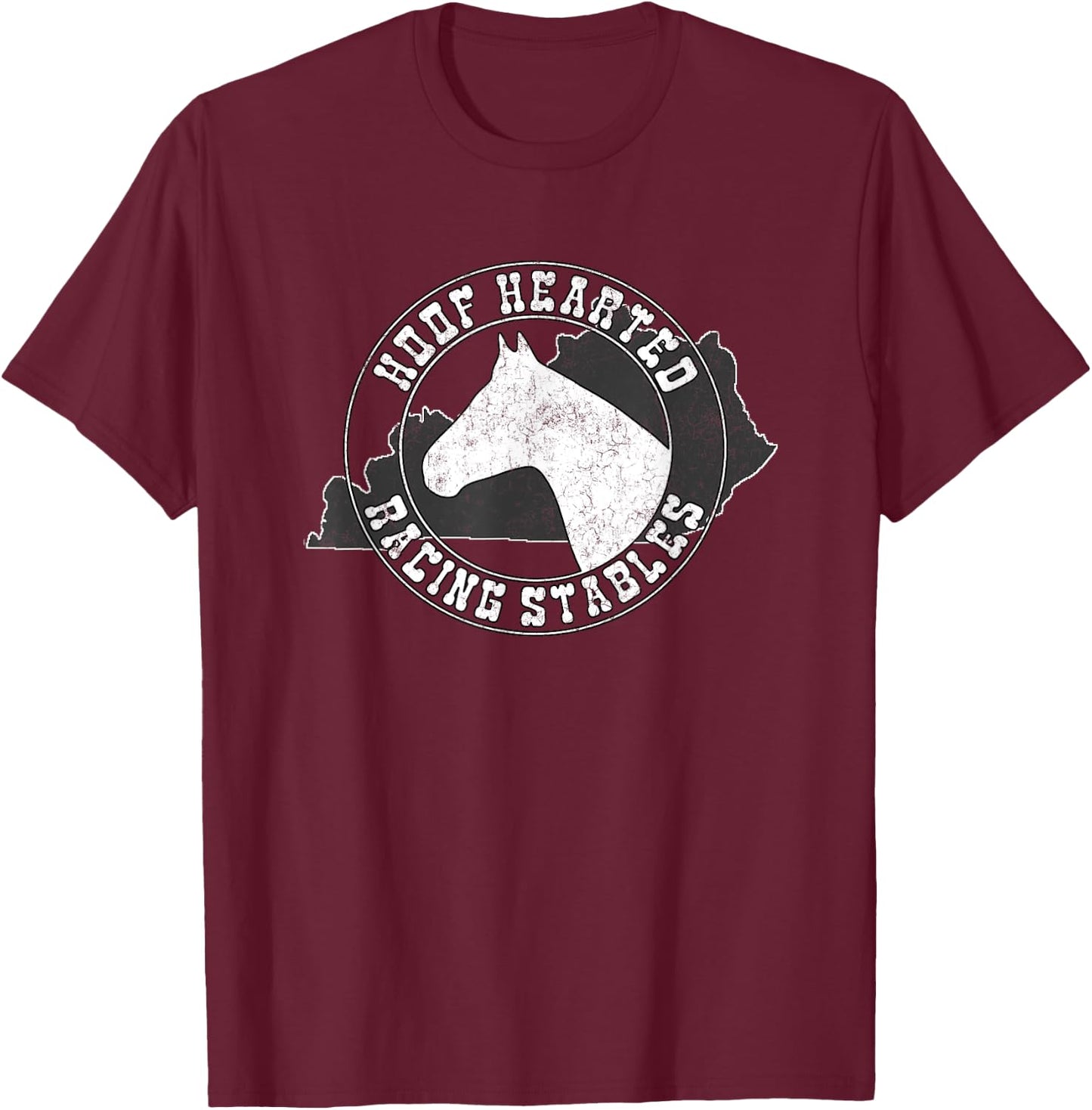 Joke Who Farted Hoof Hearted Horse Racing Track Betting T-Shirt - T-Shirt | Maroon