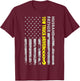 Husband Father Tow Truck Driver American flag Towing Dad T-Shirt - T-Shirt | Maroon