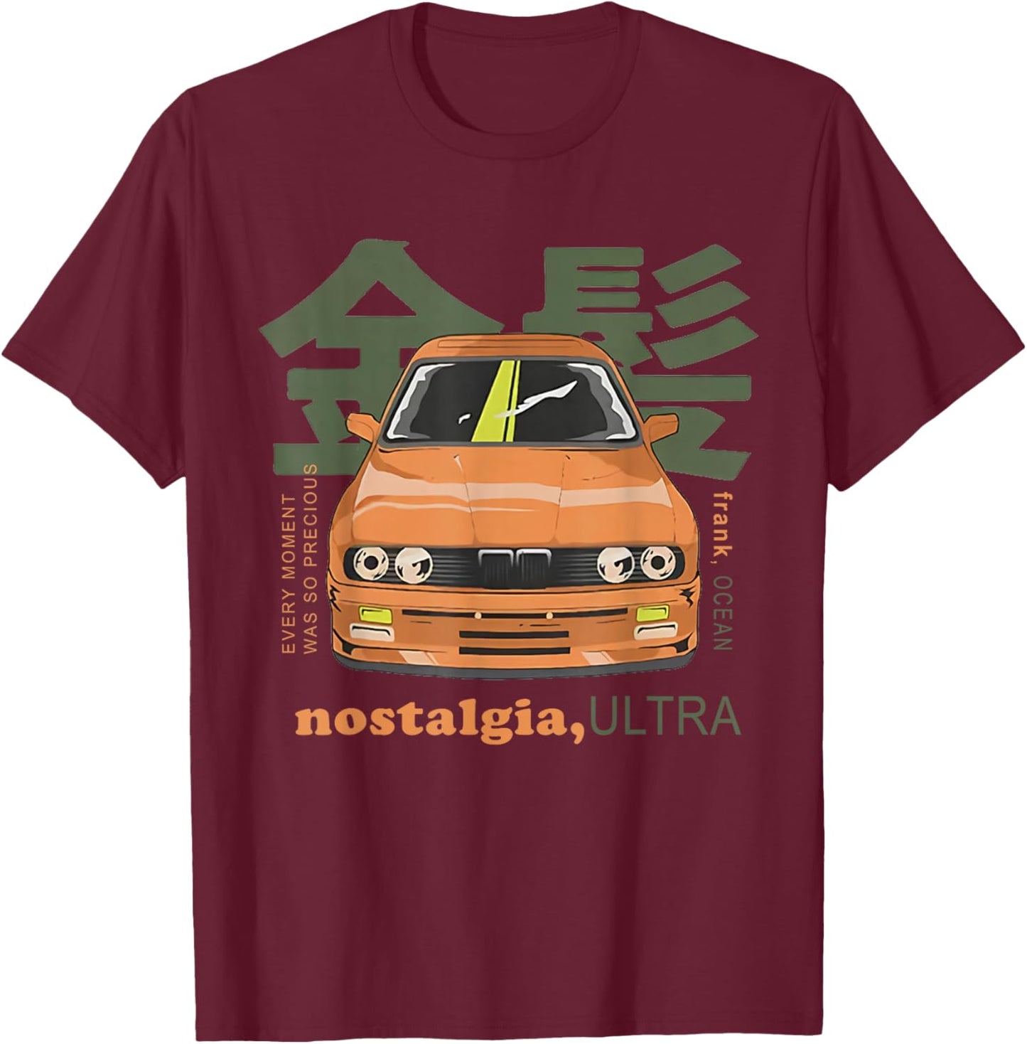 Nostalgia Ultra Car Ocean T-Shirt - T-Shirt | Maroon