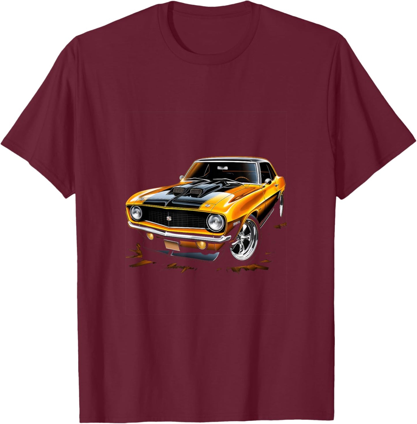 Muscle Car Classic Car Racing T-Shirt - T-Shirt | Maroon