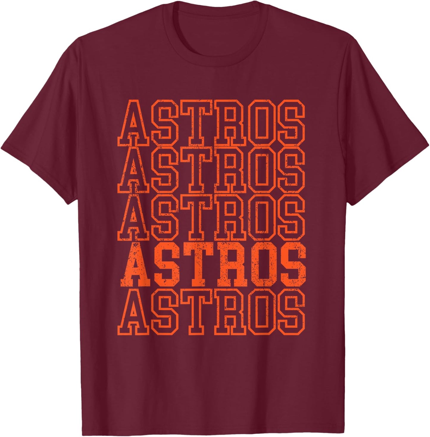 Vintage Astros Retro Style 70s-80s First Name T-Shirt - T-Shirt | Maroon