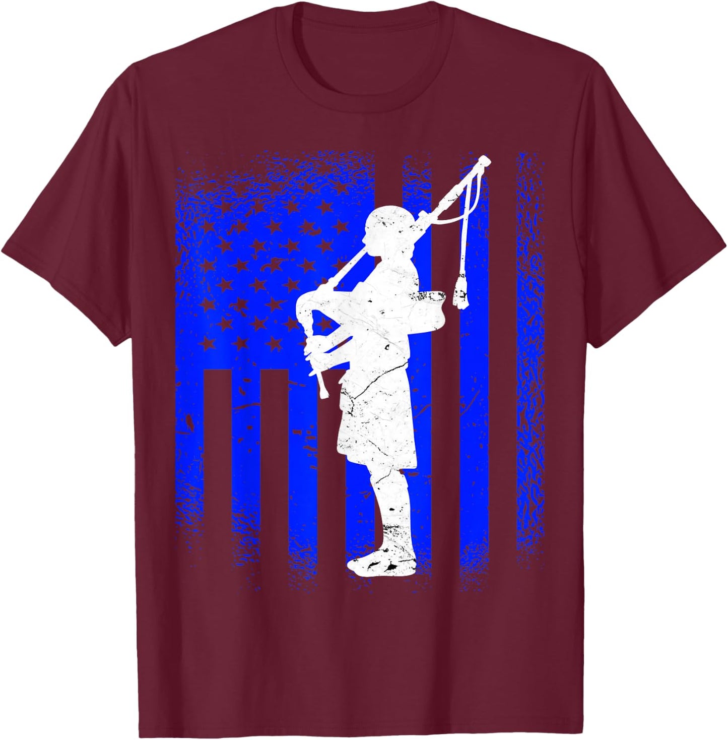 Bagpipe Bagpiping Kilt Scottish Bagpipe T-Shirt - T-Shirt | Maroon