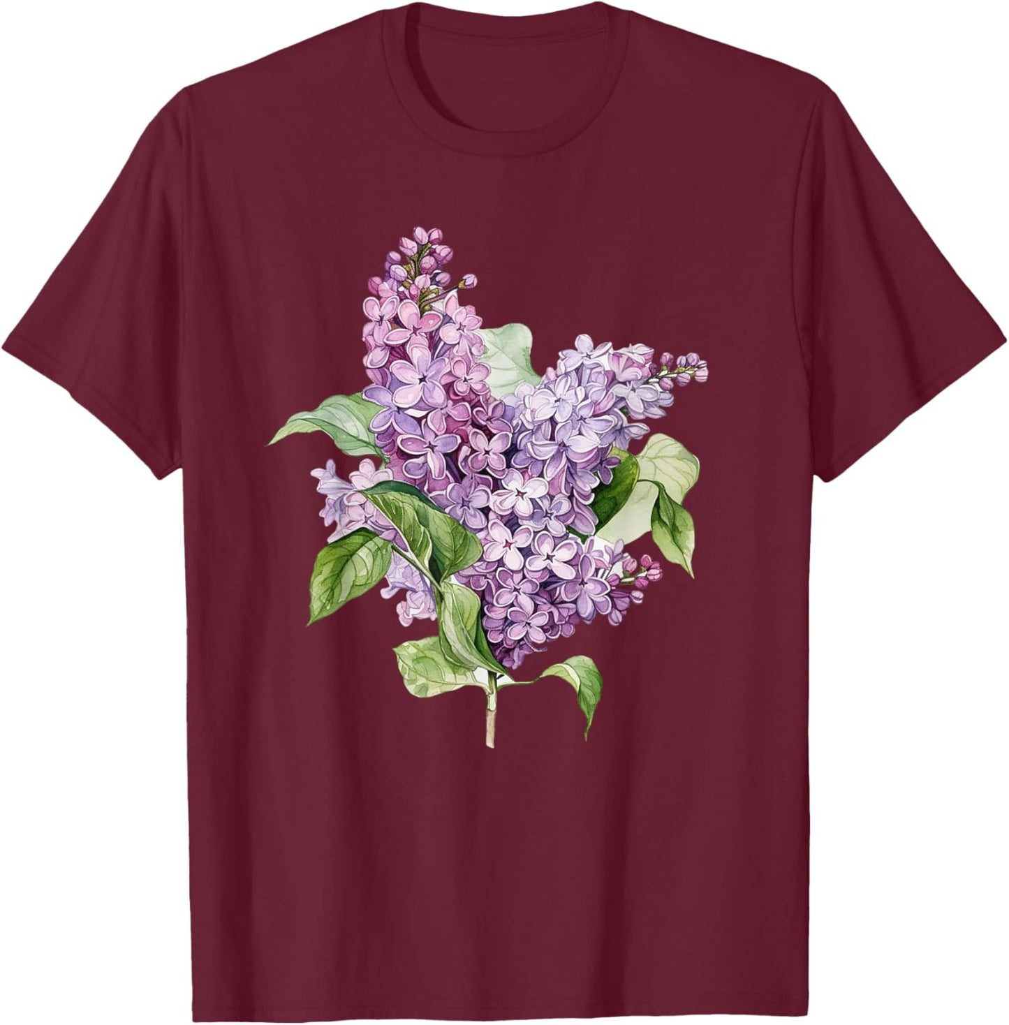 Lilac Lilacs Spring Flower Floral Design Lilac Festival T-Shirt - T-Shirt | Maroon