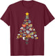 Ores Minerals Gems Rocks collecting Christmas Tree Geology T-Shirt - T-Shirt | Maroon