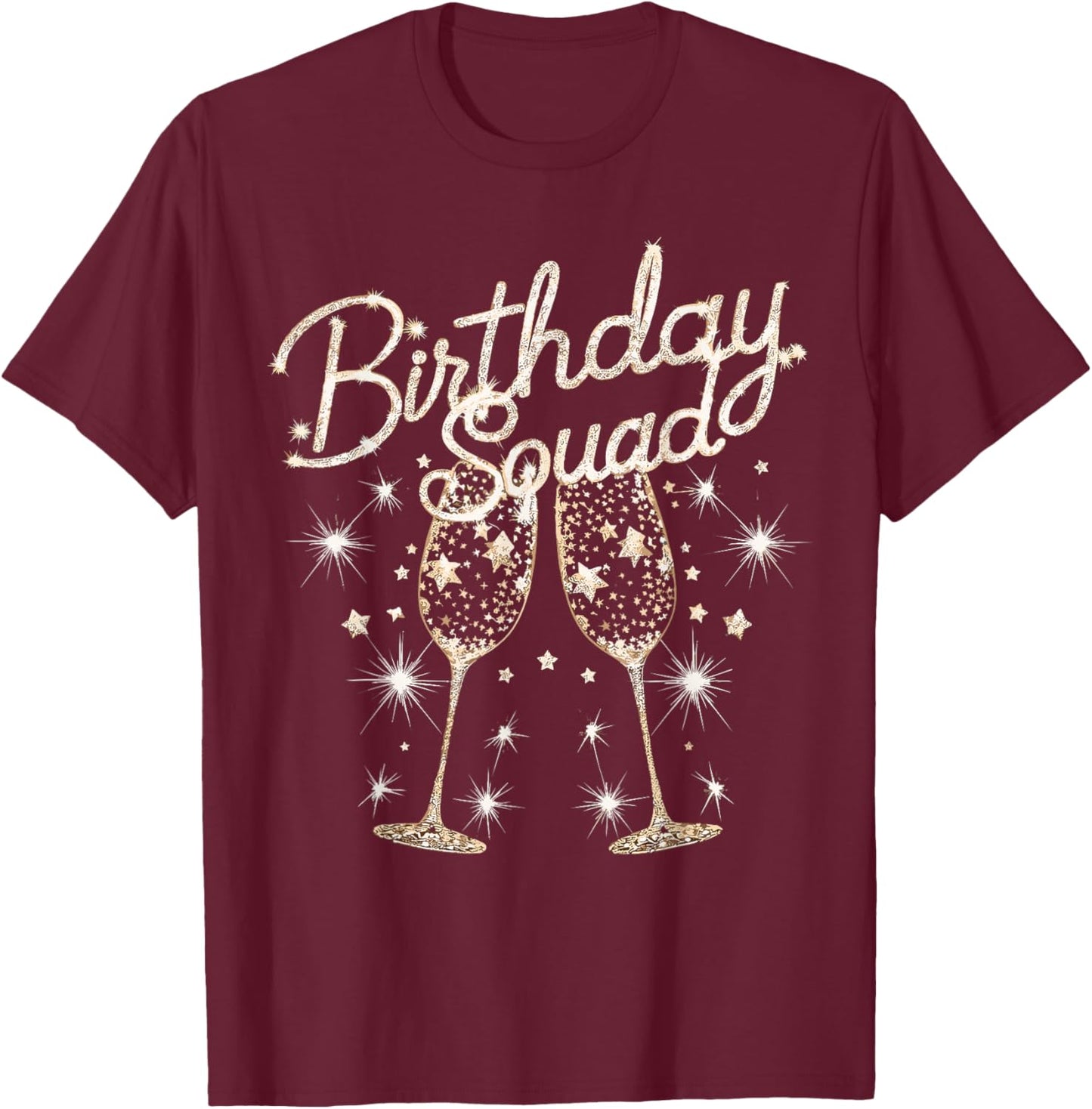 Birthday Squad Diva Squad T-Shirt - T-Shirt | Maroon