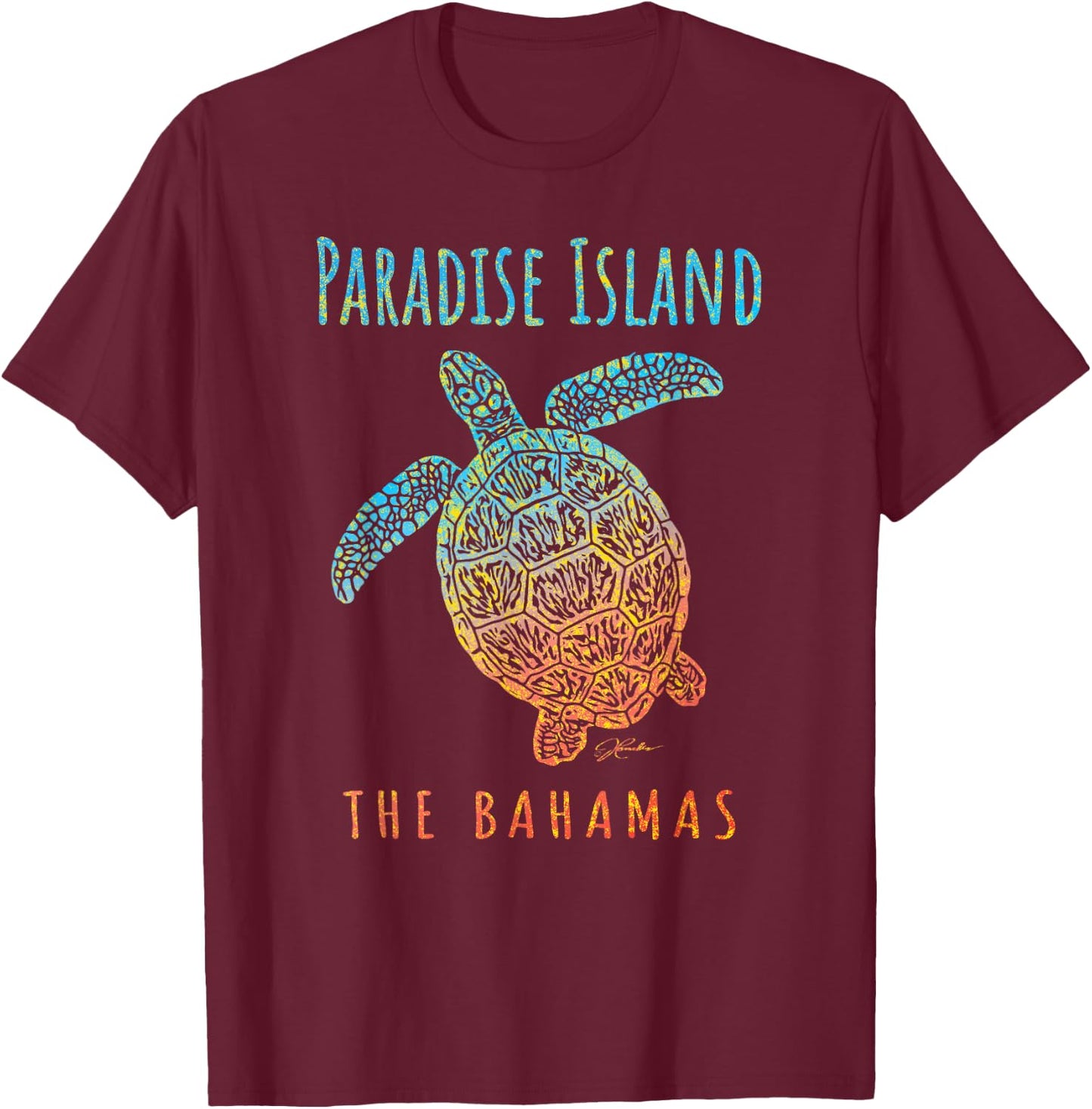JCombs: Paradise Island, The Bahamas, Sea Turtle, Beach Women Kids T-Shirt - T-Shirt | Maroon