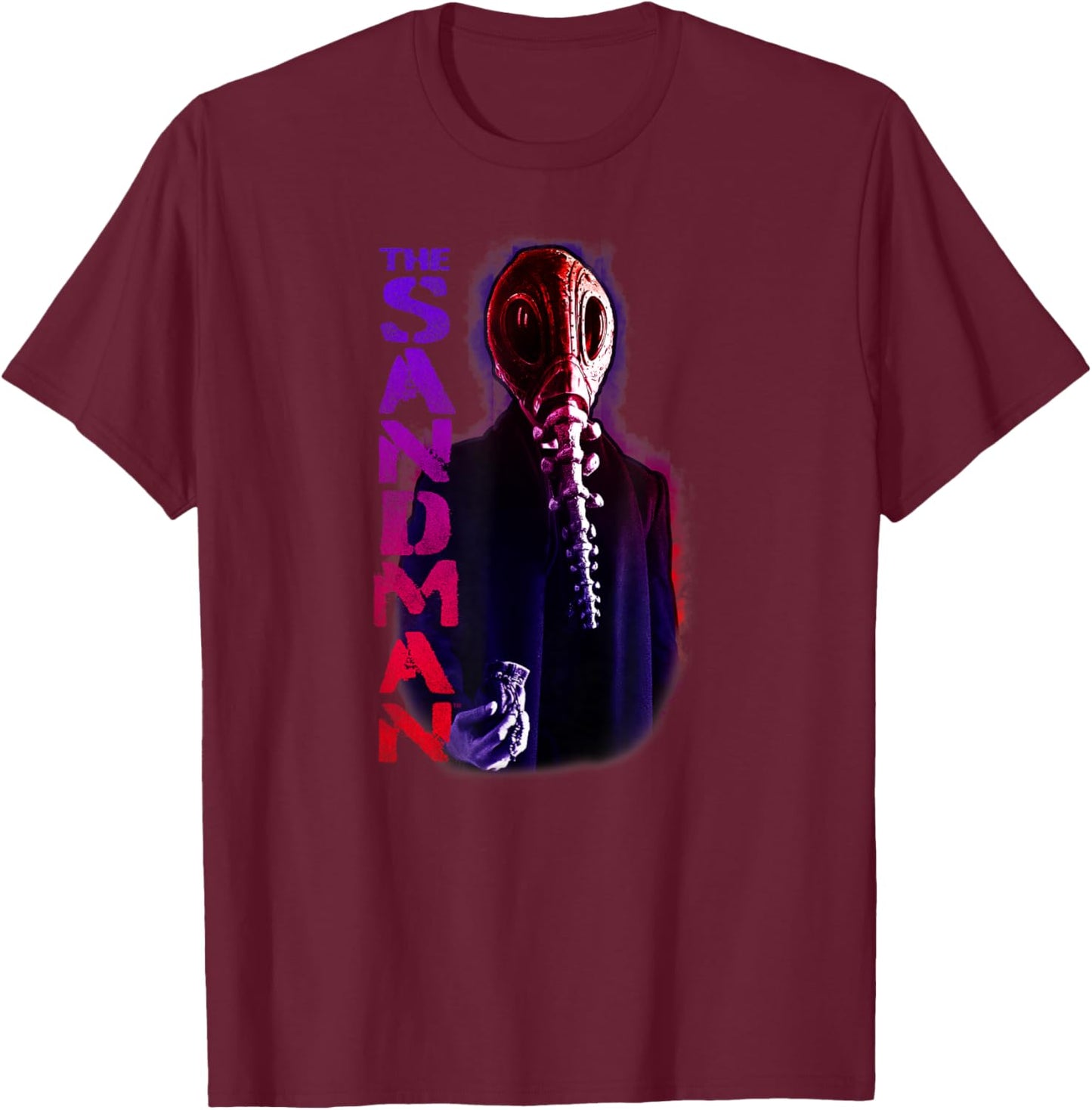 The Sandman Morpheus Helmet King Of Dreams Epic Portrait T-Shirt - T-Shirt | Maroon