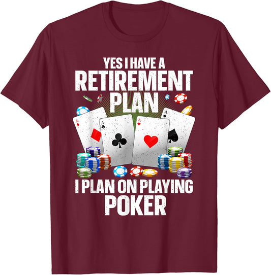 Funny Poker Design Women Poker Player Poker Lover T-Shirt - T-Shirt | Maroon
