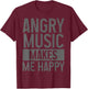 Angry Music Heavy Metal Death Metal Metalhead Metal Fan T-Shirt - T-Shirt | Maroon