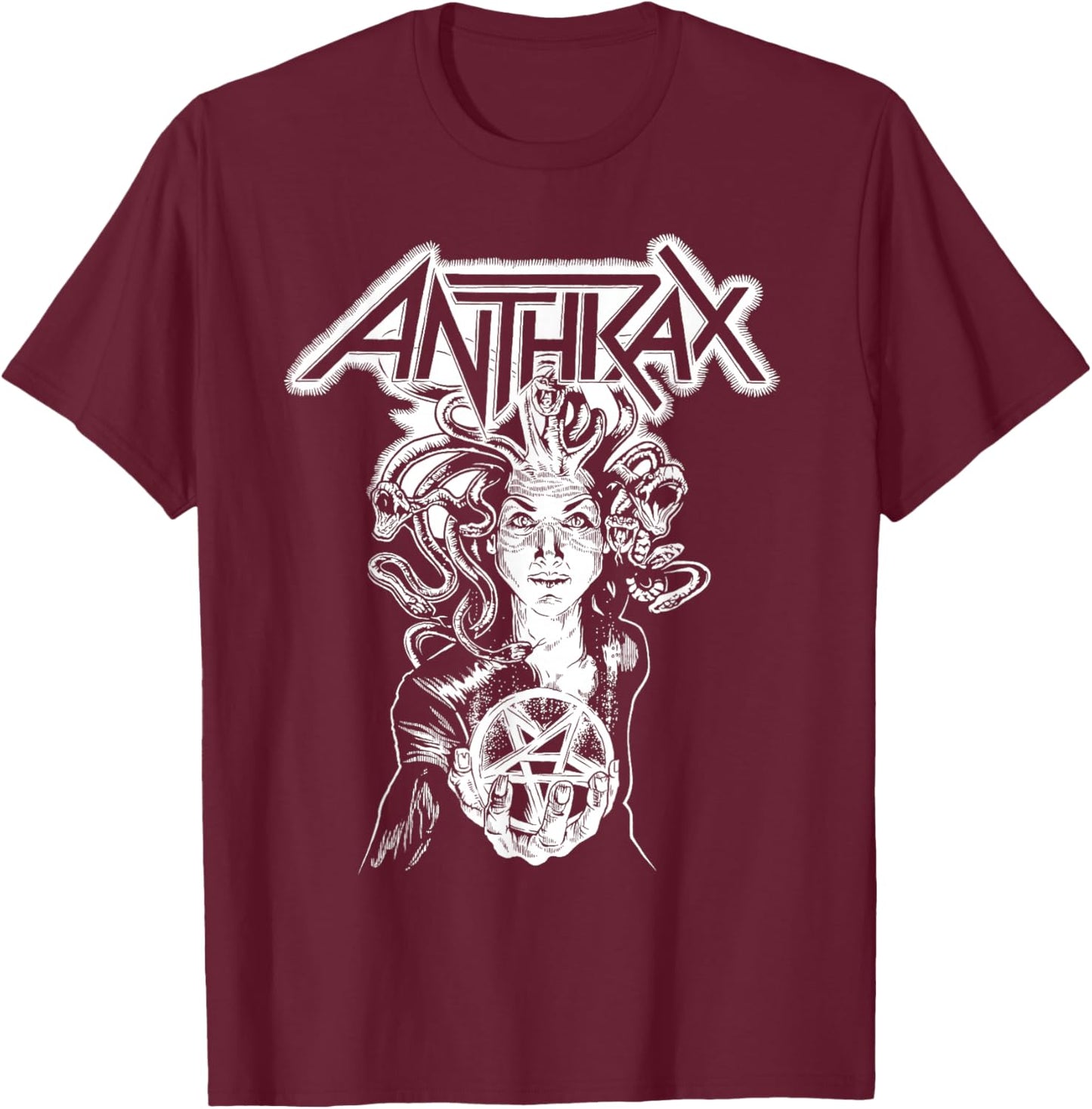 Anthrax Disease Hand T-Shirt - T-Shirt | Maroon