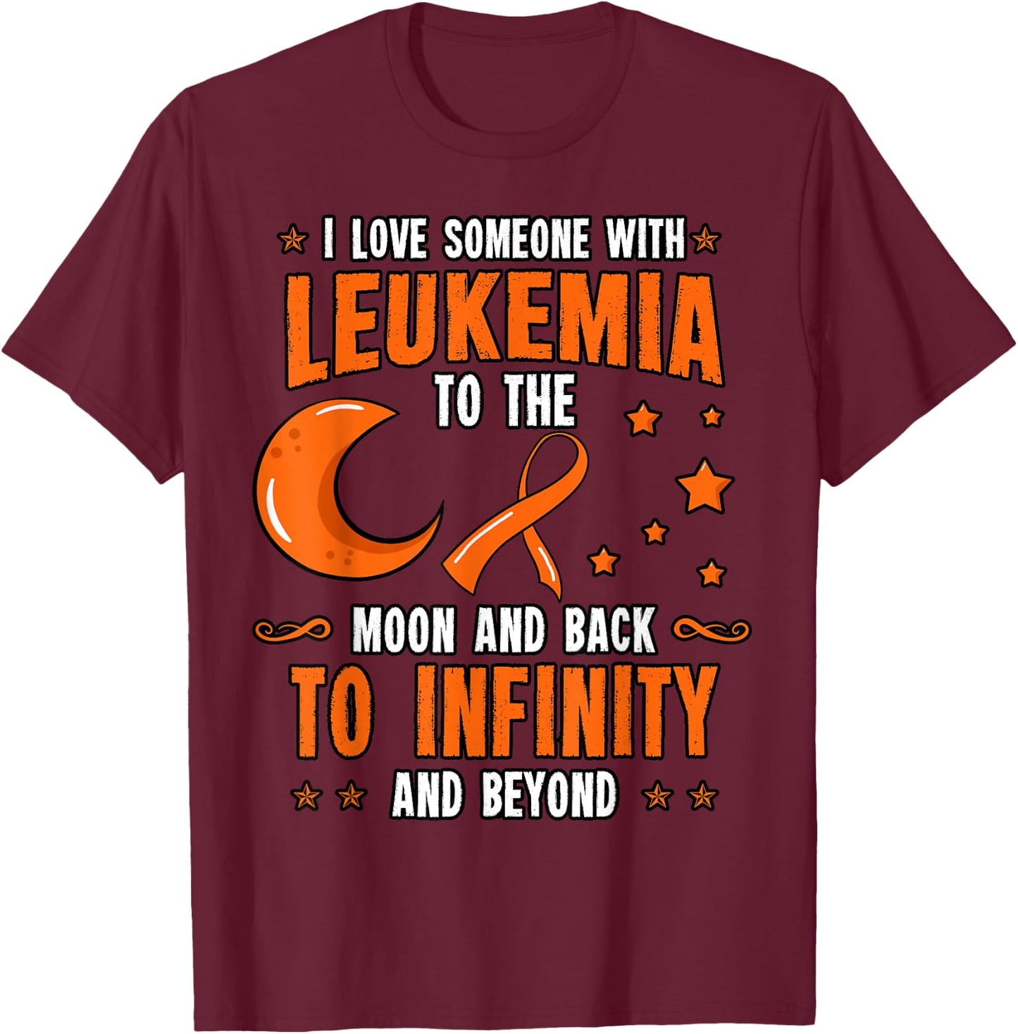 Leukemia Awareness Shirt Blood Cancer Bone Marrow Gift T-Shirt - T-Shirt | Maroon