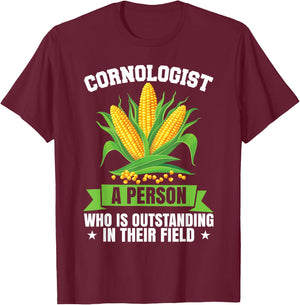 Funny Definition by Cornologist Corn Farmer T-Shirt - T-Shirt | Maroon
