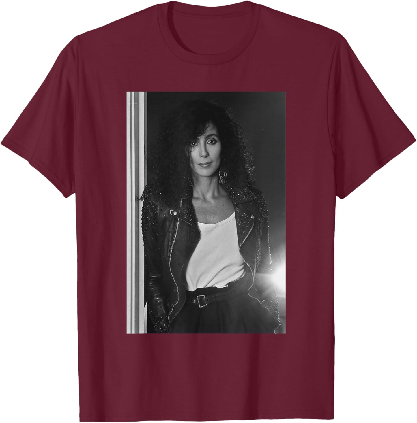 Cher Portrait 1987 I Found Someone Era Moonstruck T-Shirt - T-Shirt | Maroon