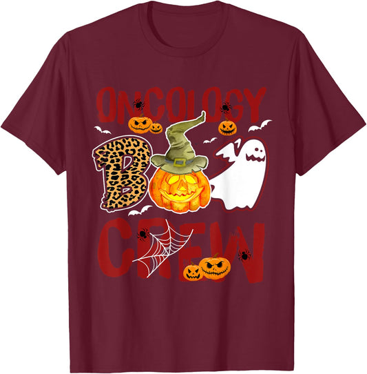 Oncology Boo Crew Halloween Oncologist match costume T-Shirt - T-Shirt | Maroon