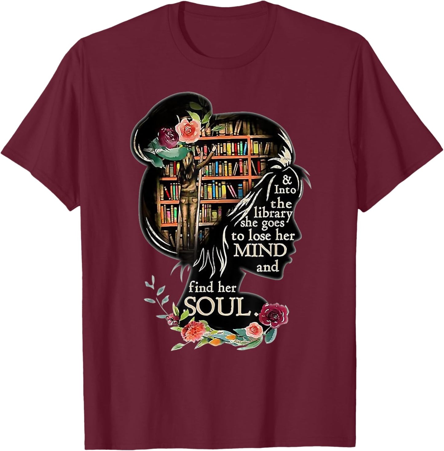 Book Reading Bookworm Book Lover Women Kids Girls Librarian T-Shirt - T-Shirt | Maroon