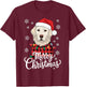 Christmas White English Cream Golden Retriever Mom Dog Puppy Men Women T-Shirt - T-Shirt | Maroon