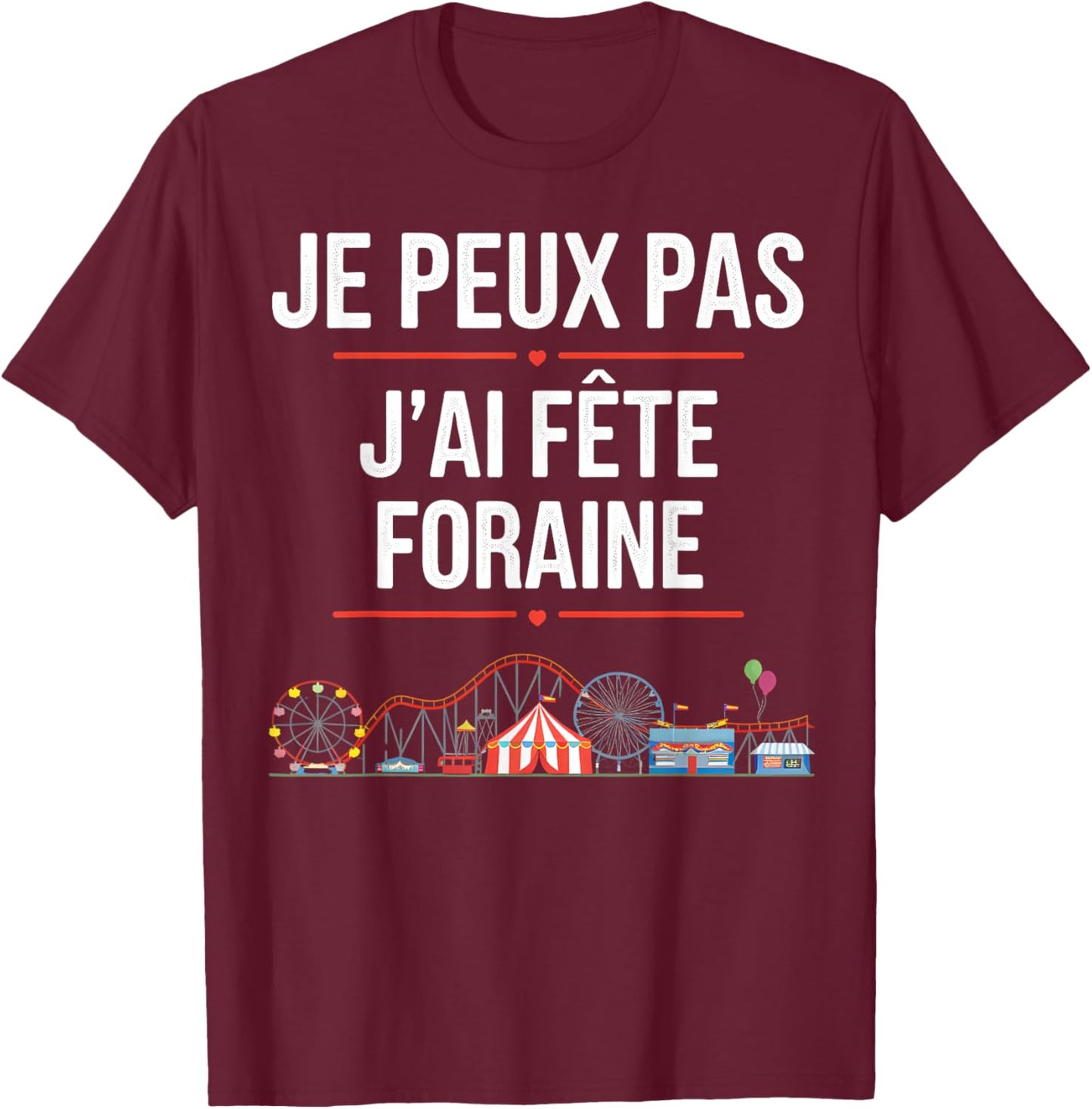 I Can't, I Have Throne Funfair , Black, S T-Shirt - T-Shirt | Maroon