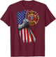 Firefighter american flag T-Shirt - T-Shirt | Maroon