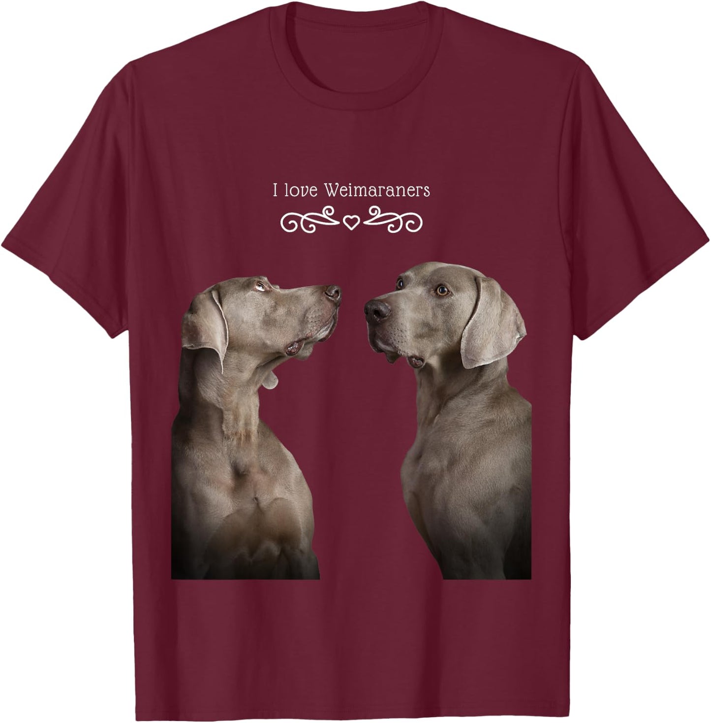 Weimaraner Dog Women Kids T-Shirt - T-Shirt | Maroon