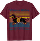 Weiner Rides Dachshund Owner Dog Mom Dad Wiener Dog Joke T-Shirt - T-Shirt | Maroon