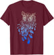 Owl Shirt - Owl Gift Spirit Animal Tribal T-Shirt - T-Shirt | Maroon