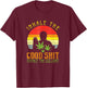 Inhale Good Shit Exhale Bullshit Weed Cannabis Yoga T-Shirt - T-Shirt | Maroon