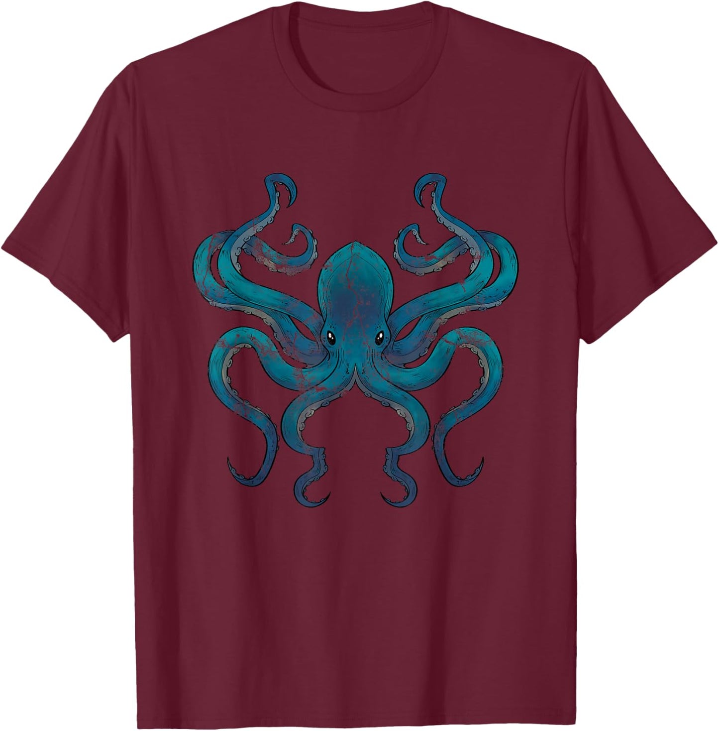 Underwater World Animal Gift Octopus T-Shirt - T-Shirt | Maroon