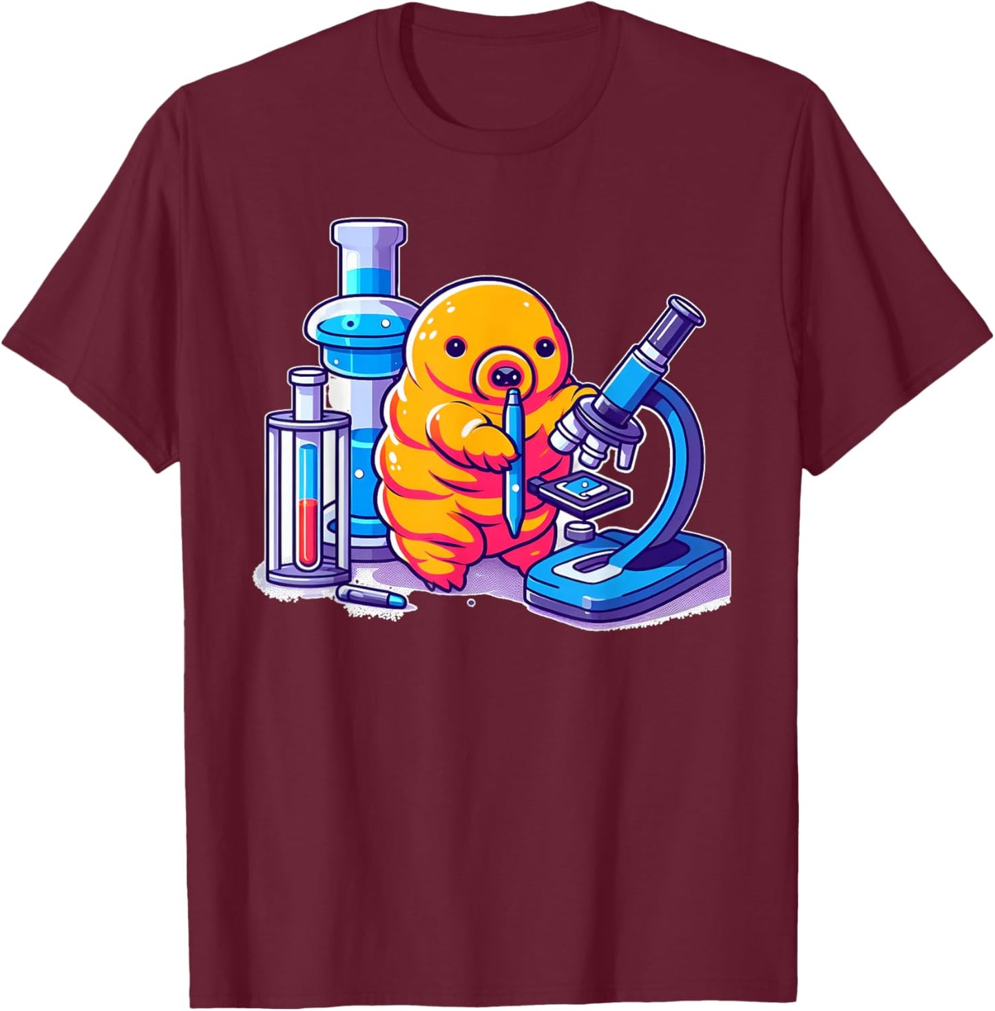 Microbiologist Tardigrade Water Bear In Microbiology Lab T-Shirt - T-Shirt | Maroon