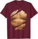 Ripped Muscle Graphic T-Shirt - T-Shirt | Maroon
