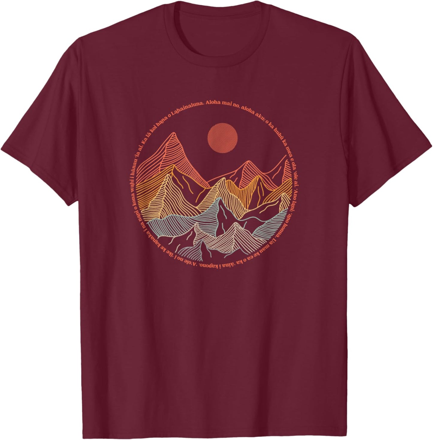 Sayings of Lahaina Maui Hawaii - Vintage Style T-Shirt - T-Shirt | Maroon