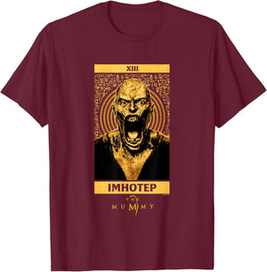 The Mummy Imhotep Tarot Card Vintage T-Shirt - T-Shirt | Maroon